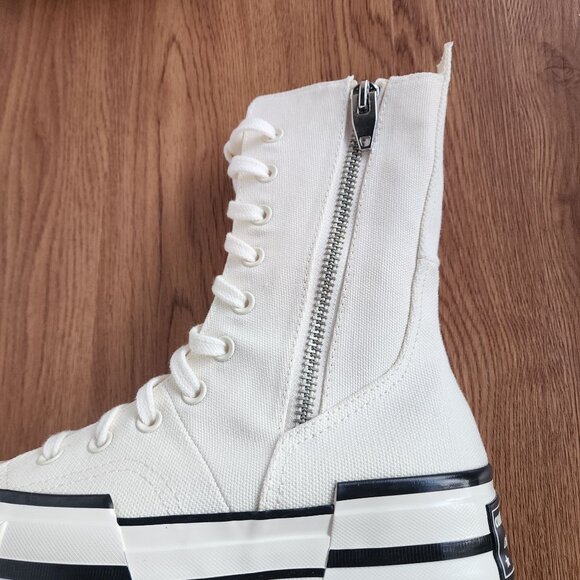 Converse Chuck 70 Plus XHi 7.5 Women Shoes Sneaker Platform Canvas Egret A08221C - Picture 10 of 11